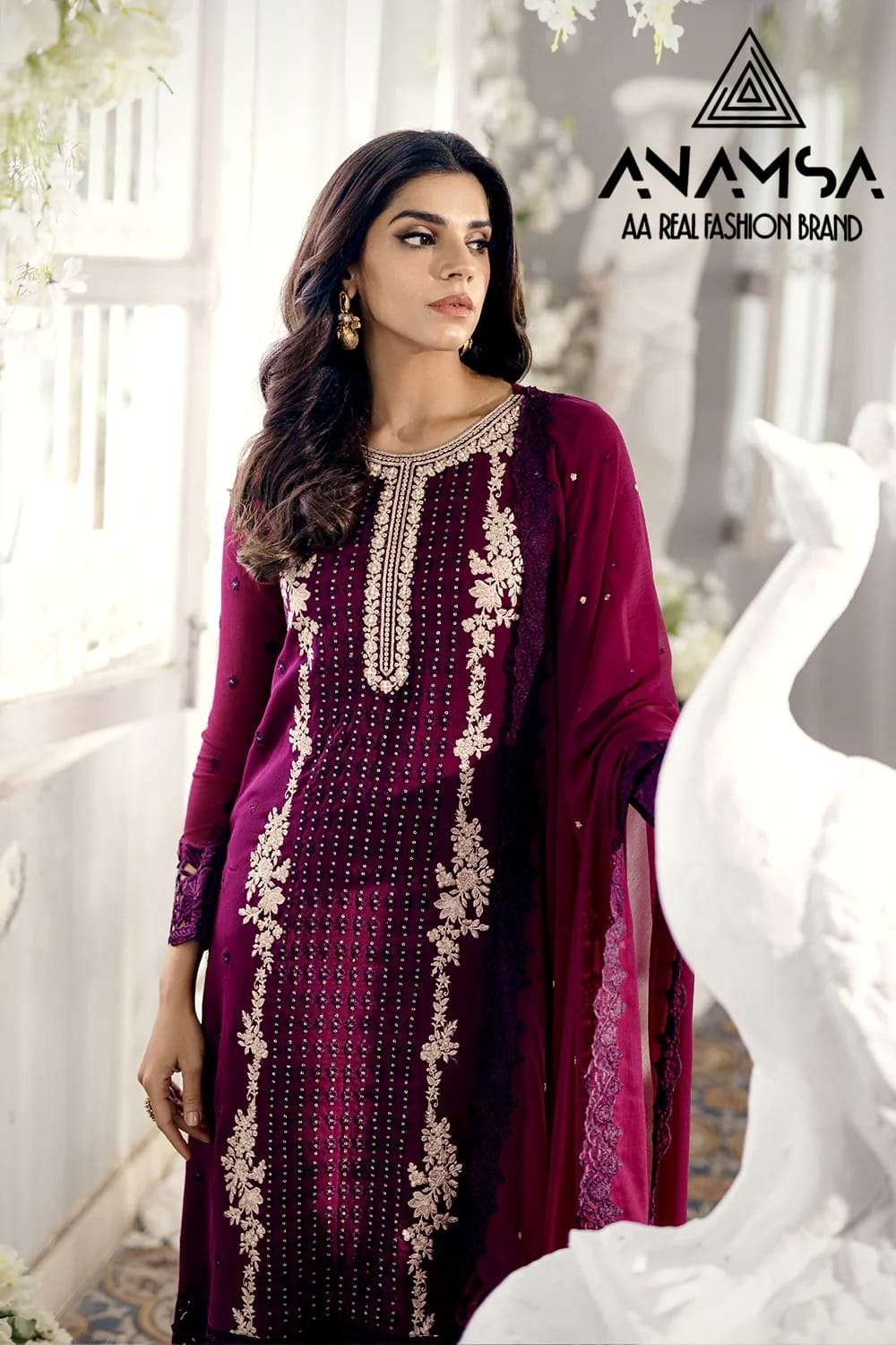 D No-445 Semi Stitched by Anamsa